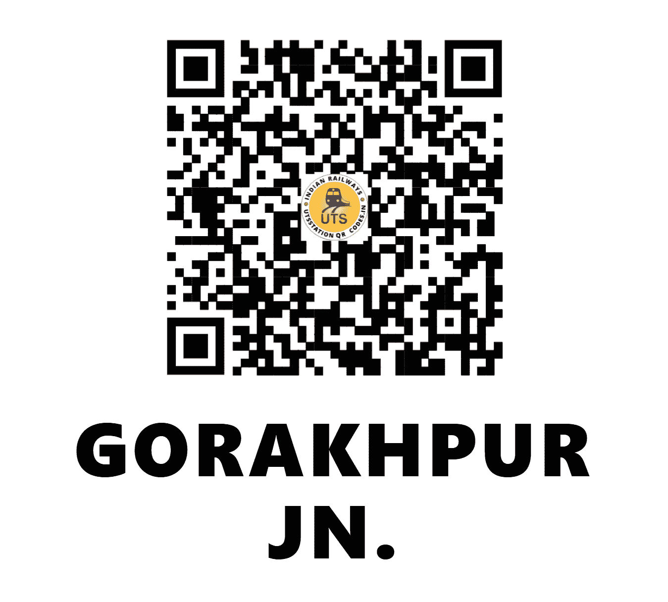 UTS QR Code for GORAKHPUR JN. - GKP (NE - UTTAR PRADESH)